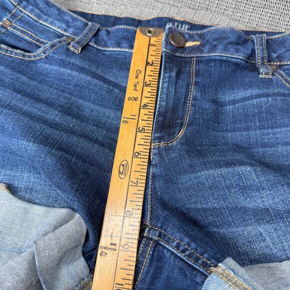 Ana A New Approach Womens Size 10 Blue Denim Shorts Mid-Rise Rolled Cuff - Picture 6 of 10